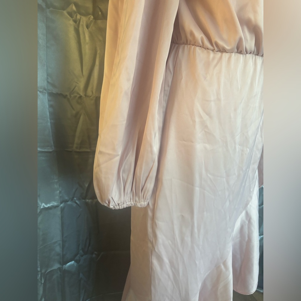 Elegant Pink One-Shoulder Dress - Picture 3 of 8